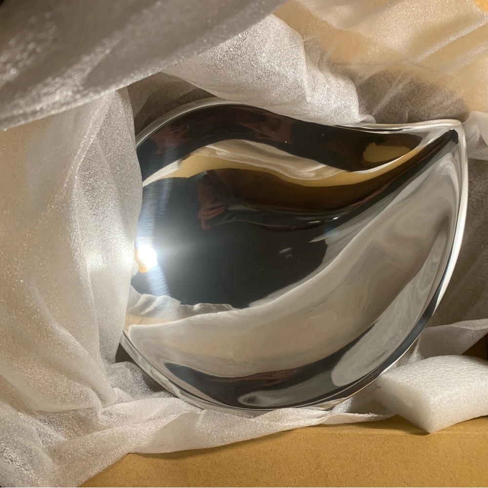 Nambe teardrop silver bowl